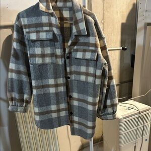 Plaid Button-Up Shacket